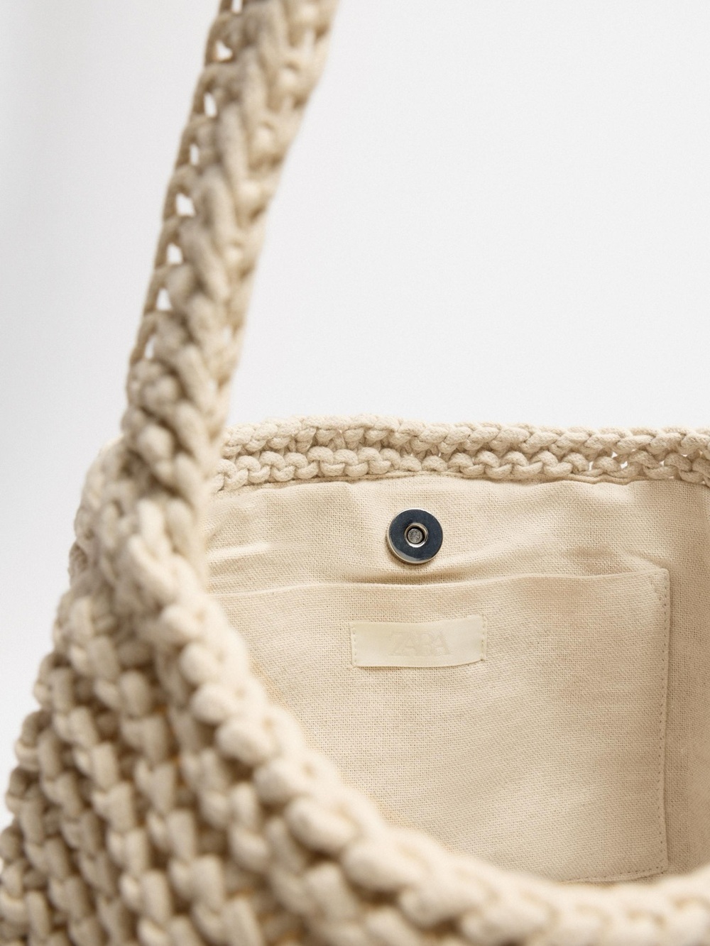 NWT Zara Cream Macramé Shoulder purse - Picture 5 of 7